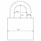 Abus 718/40 rozsdamentes lakat