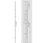 Többpontos ajtózár Roto H650 4V gomba görgős 35/92/16 cil. műk.