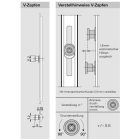 Többpontos ajtózár Roto H650 4V gomba görgős 35/92/16 cil. műk.