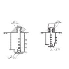 Ajtóhúzóhoz rögzítő csavar 100mm átmenő 1 oldalas