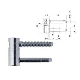 Ajtópánt Otlav 3D 16mm LÁNY ezüst