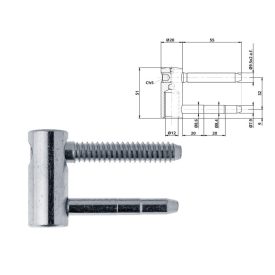 Ajtópánt Otlav 3D 20mm LÁNY ezüst