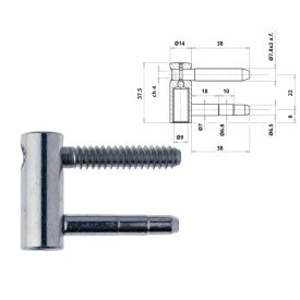 Ajtópánt Otlav 3D 14mm LÁNY ezüst