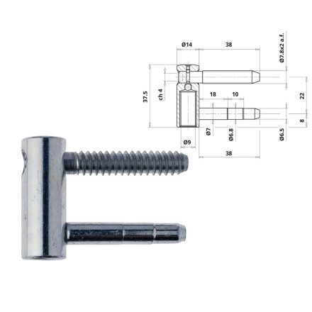 Ajtópánt Otlav 3D 14mm LÁNY ezüst