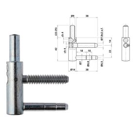 Ajtópánt Otlav 3D 14mm FIÚ ezüst