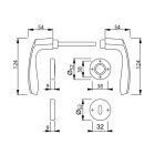 Hoppe Milano rozettás kilincs BB F1 Ø52mm