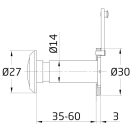 Optikai kitekintő réz 014 35-60