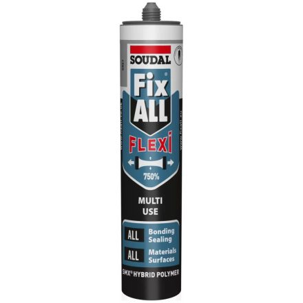 Soudal Fix ALL Flexi rugalmas tömítő-ragasztó, szürke, 290 ml